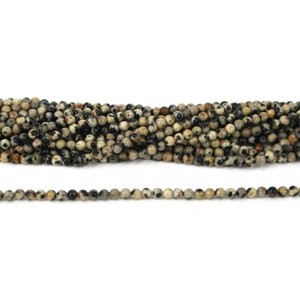 3 mm Dalmatiner jaspis, 1/1 streng